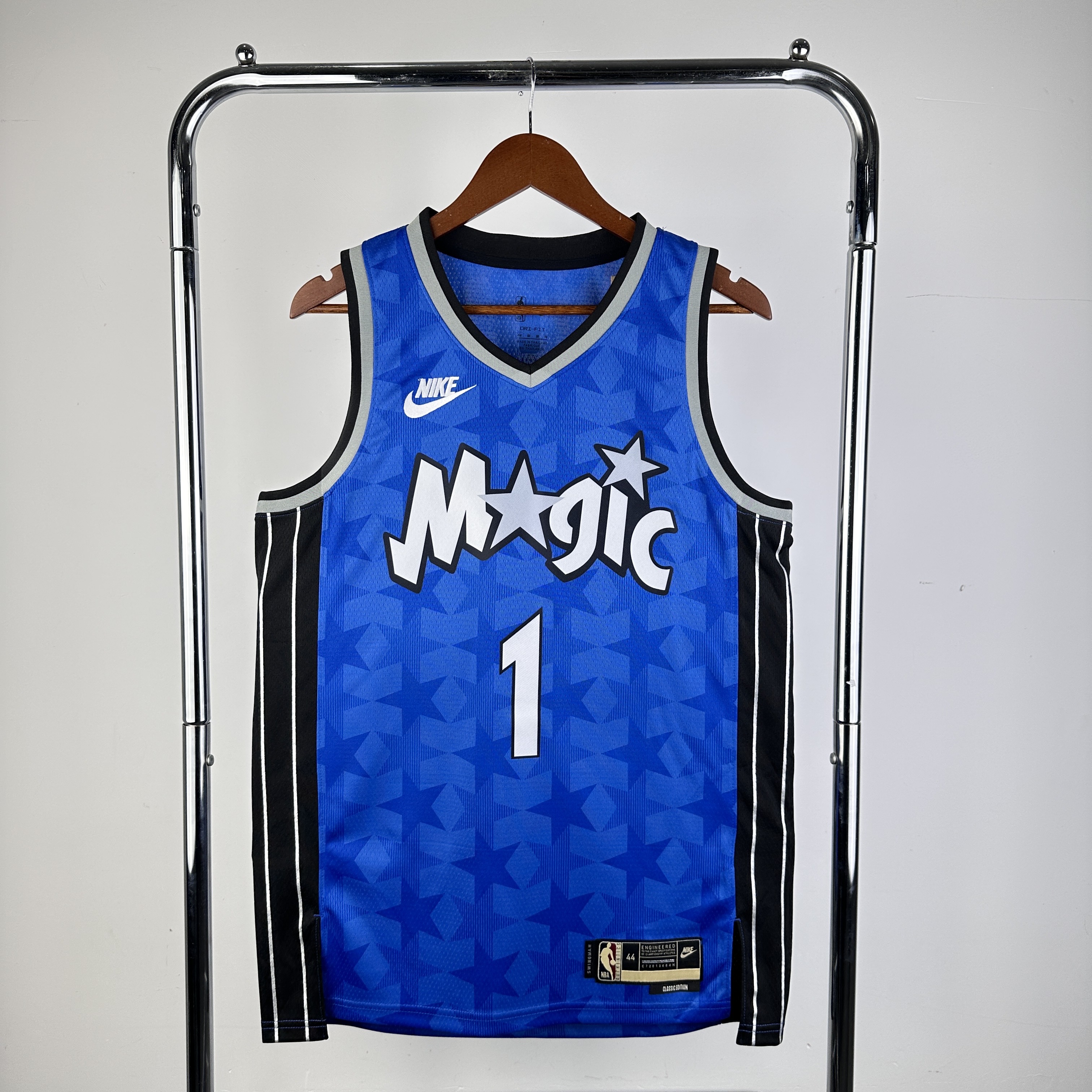 Men Orlando Magic #1 Tracy Mcgrady Blue Throwback Season Nike 2024 NBA Jersey